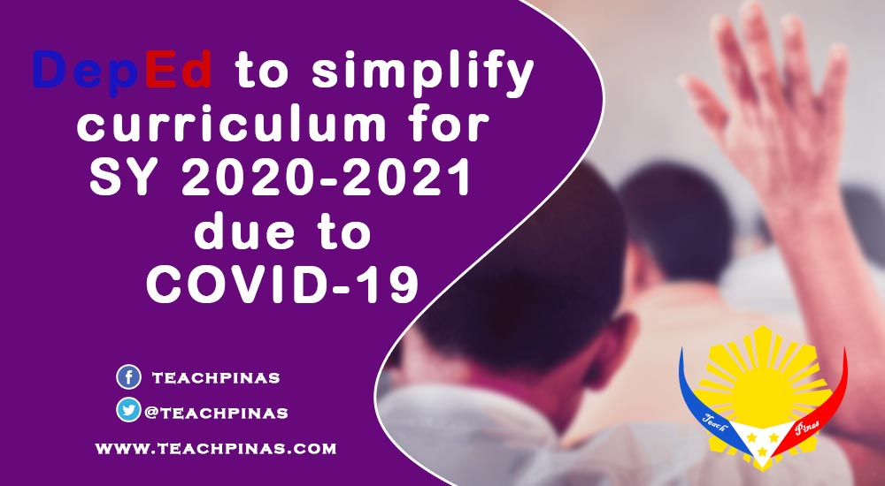 DepEd to simplify curriculum for SY 2020-2021