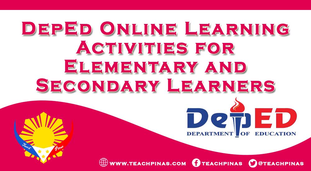 DepEd Online Learning Activities for Elementary and Secondary Learners
