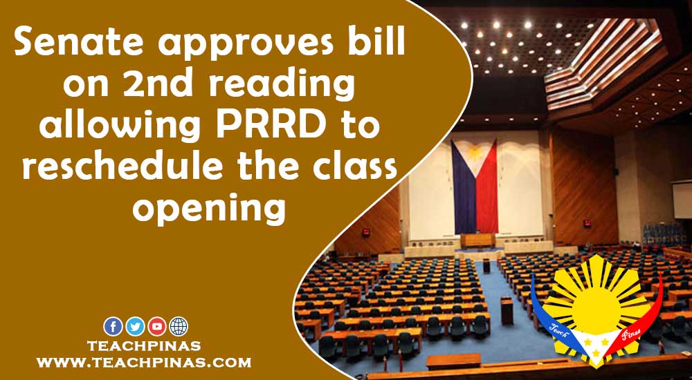 Senate approves bill on 2nd reading allowing PRRD to reschedule the class opening