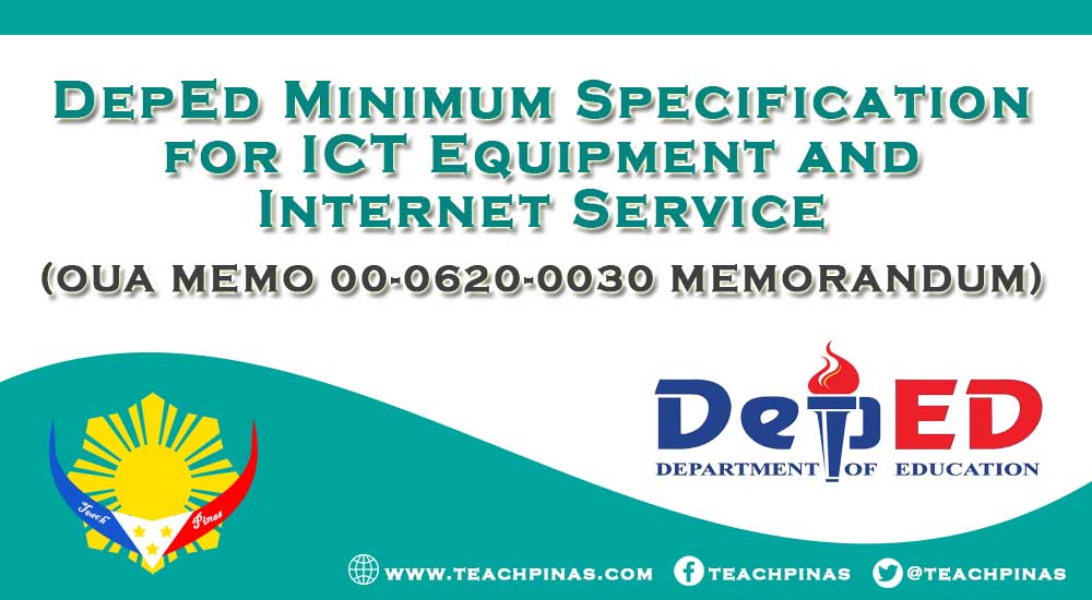 DepEd Minimum Specification for ICT Equipment and Internet Service