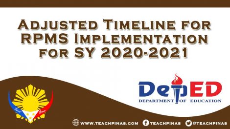 Adjusted Timeline for RPMS Implementation for SY 2020-2021