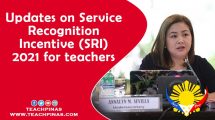 Updates on Service Recognition Incentive (SRI) 2021 for teachers
