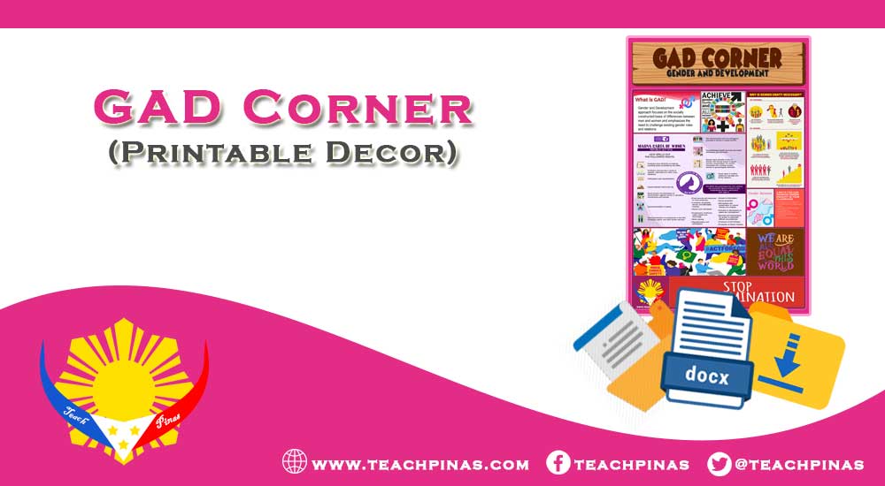 GAD Corner Printable Poster - Teach Pinas