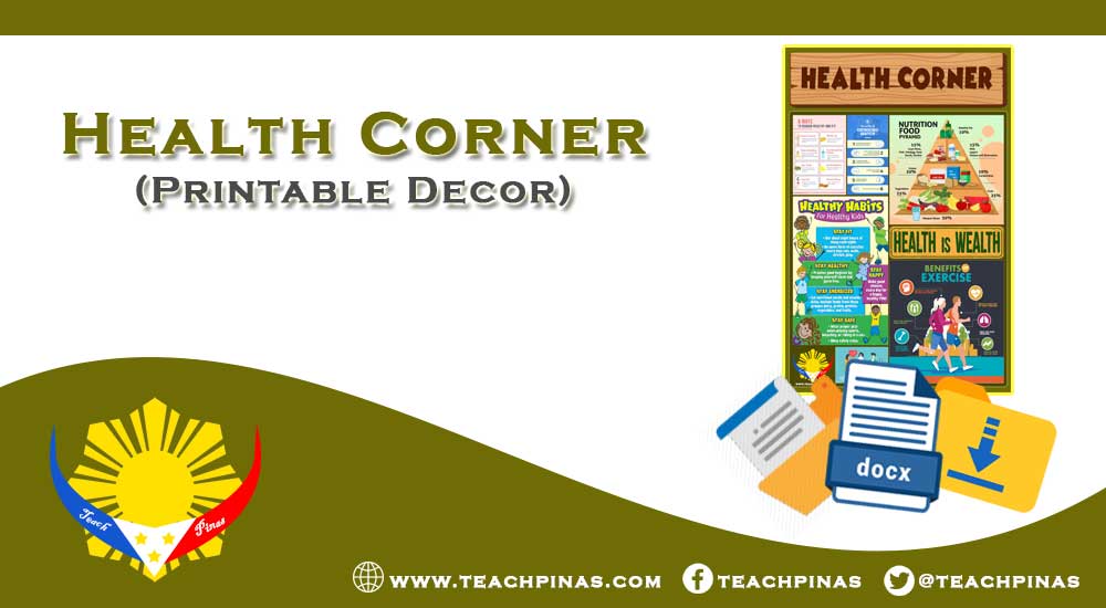 Health Corner Printable Poster Teach Pinas