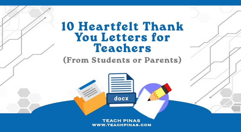 Sample Thank You Letter for Teachers – From Students & Parents